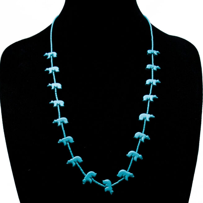 Collier Animal Totem Ours Turquoise
