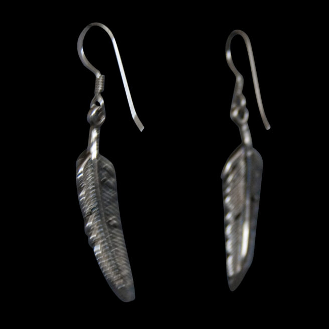 Boucles d'Oreilles Plumes Turquoise – Image 2