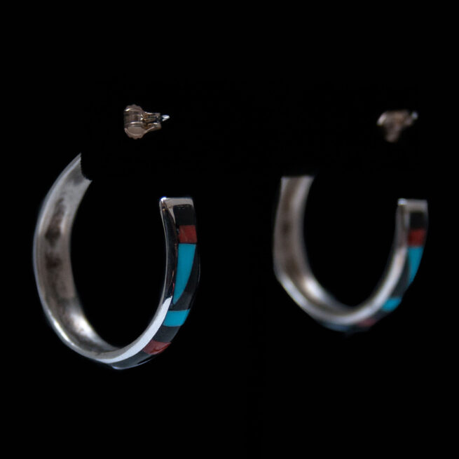 Boucles d'Oreilles Zuni Incrustées – Image 3