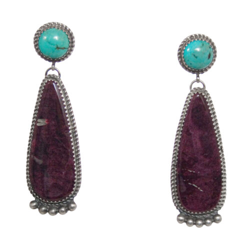 Boucles d'Oreilles Bleues Mauves Betty Joe