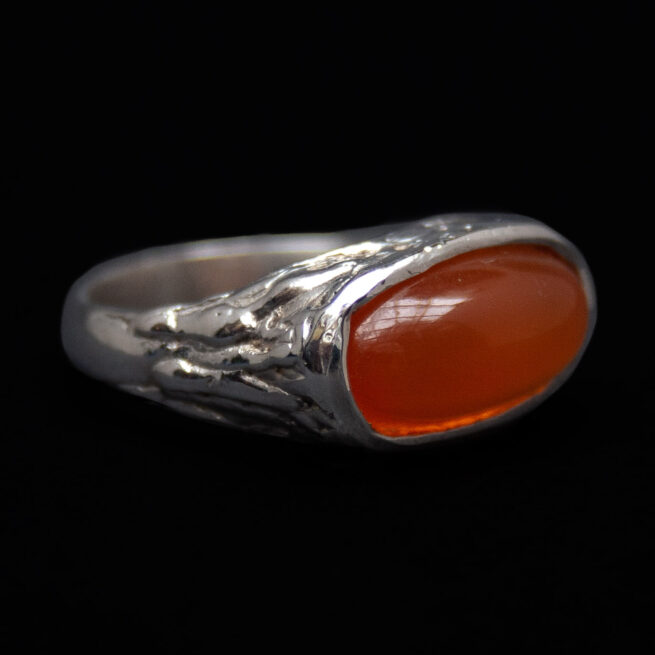 Carnelian Sterling Silver Ring - Image 2