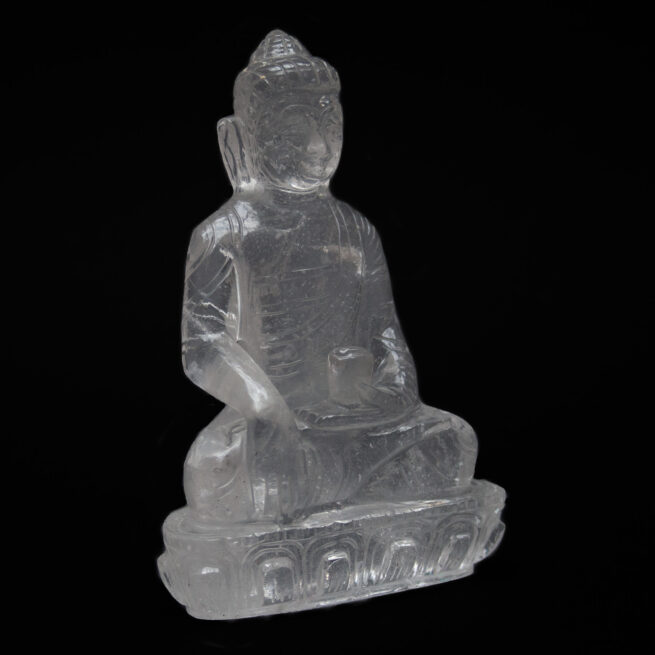 Clear Quartz Crystal Buddha Carving - Image 2