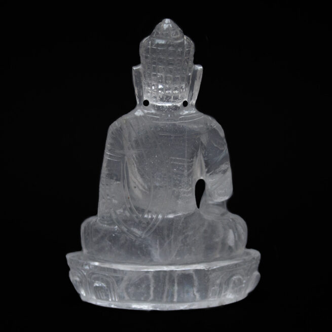 Clear Quartz Crystal Buddha Carving - Image 4