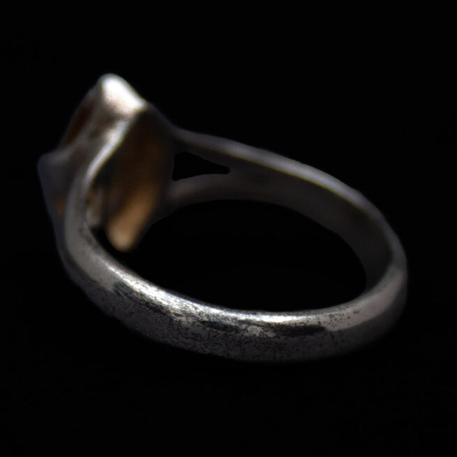 Faceted Orange Citrine Silver Ring - Image 3