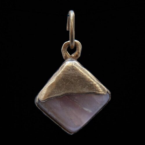 Gold Plated Pink Opal Pendant
