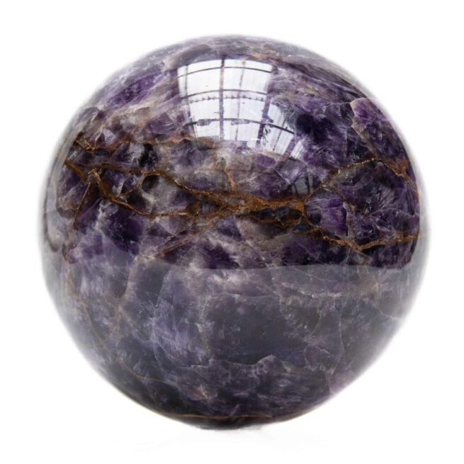 Large Amethyst Iron Crystal Ball - Image 4