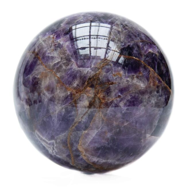 Large Amethyst Iron Crystal Ball - Image 2