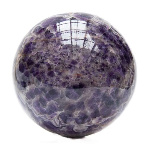 Large Chevron Amethyst Crystal Ball