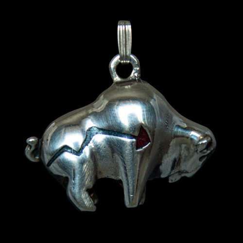 Pendentif Zuni Bison Argent