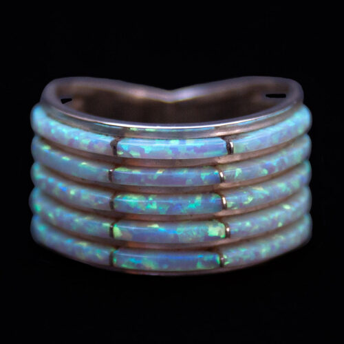 Five Row White Opal Ring