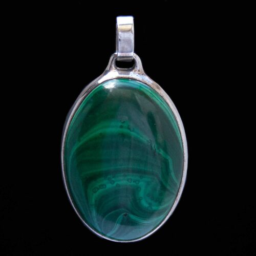 Pendentif Argent Malachite