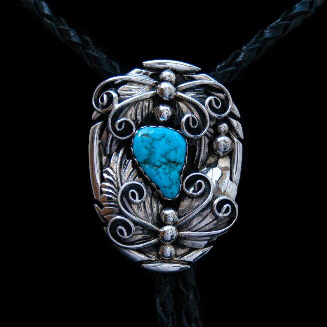 Navajo Turquoise Bolo Tie - Image 3