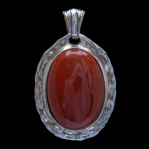 Red Jasper Silver Pendant