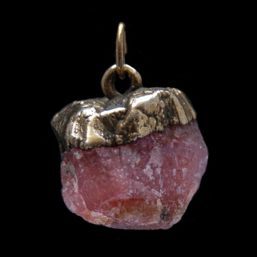 Talisman Rhodochrosite Plaqué Or