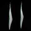 Green Orange Beaded Earrings - Image 2