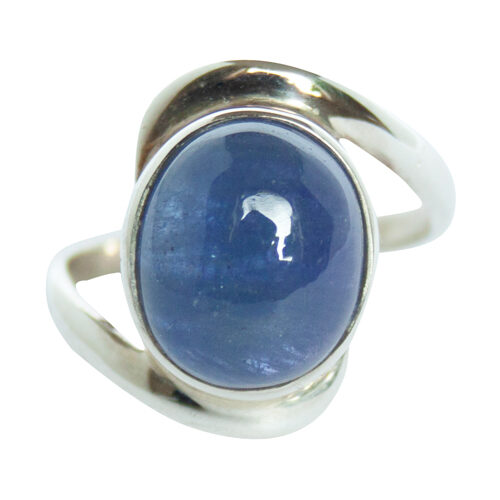 Blue Tanzanite Silver Ring