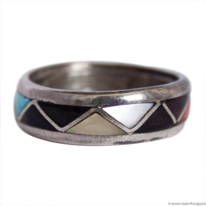 Multicolour Zigzag Ring