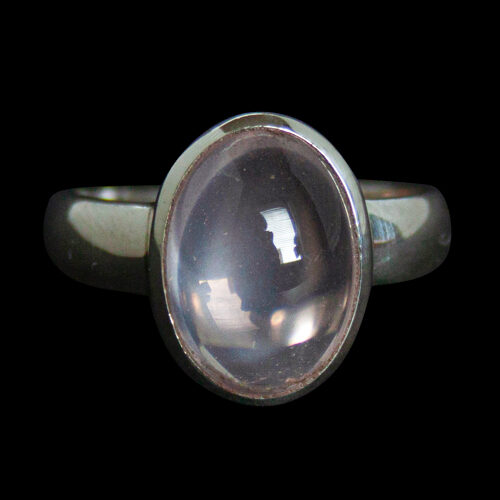 Rose Quartz Silver Ring