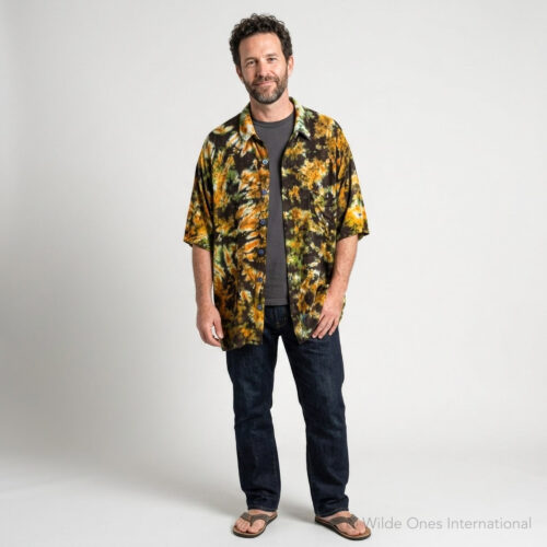 Brown Tie-Dye Shirt