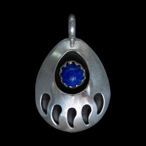 Lapis Bear Paw Pendant