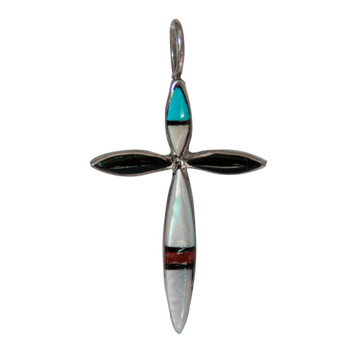 Lynette Bowannie Zuni Inlay Cross