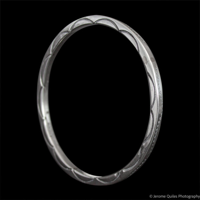 Native American Circular Silver Bangle