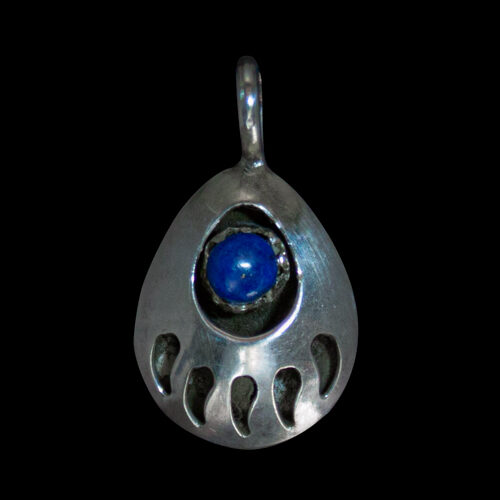 Small Lapis Bear Paw Pendant