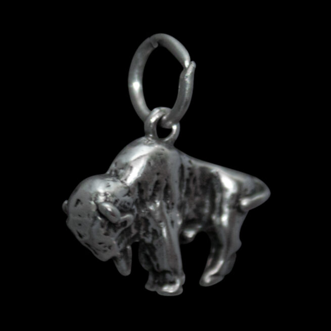 Petit Pendentif Bison Argent – Image 2