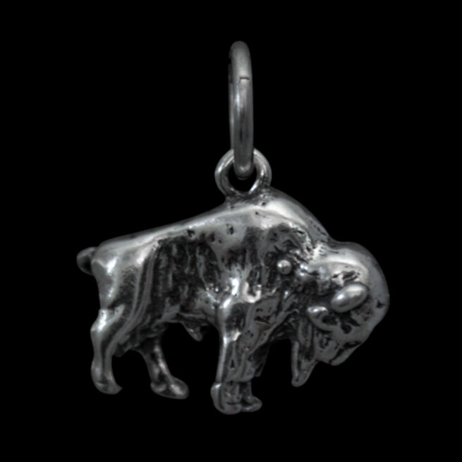 Small Silver Buffalo Pendant