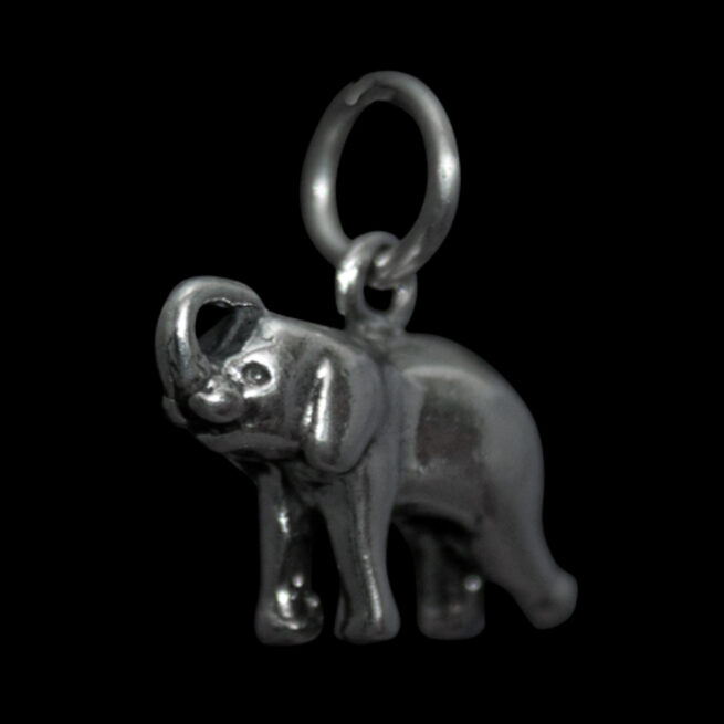 Small Silver Elephant Pendant - Image 2