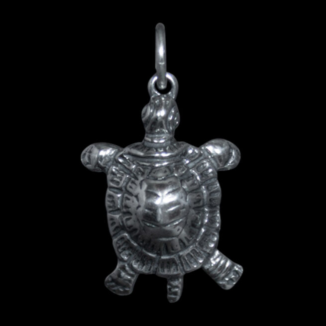 Small Silver Turtle Pendant