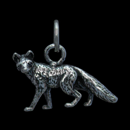 Small Silver Wolf Pendant