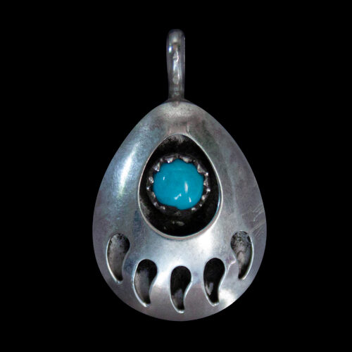 Turquoise Bear Paw Pendant