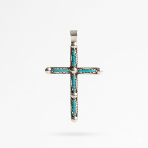 Zuni Turquoise Cross Pendant