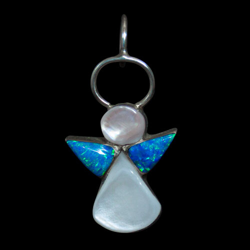 Pendentif Ange Opale Marine