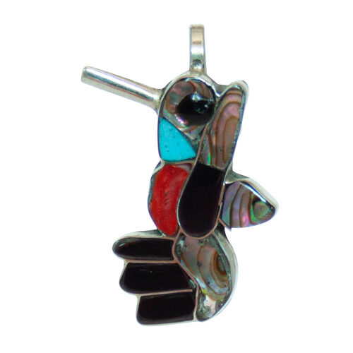 Hummingbird Pendant Zuni Inlay