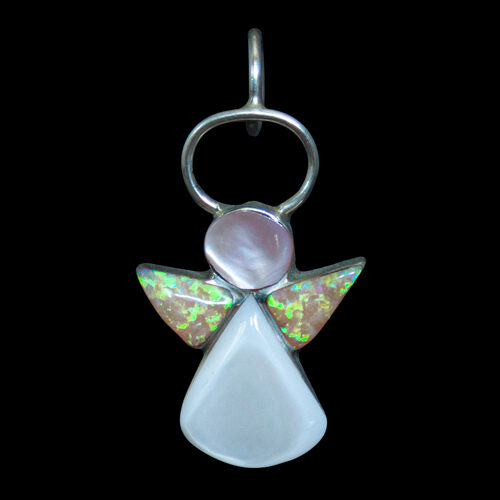 Pink Opal Angel Pendant