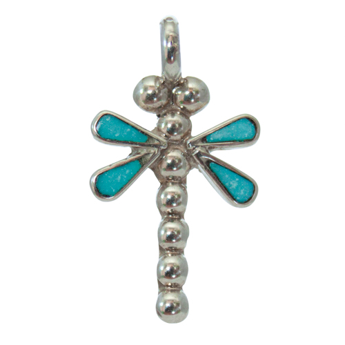Small Turquoise Dragonfly Pendant