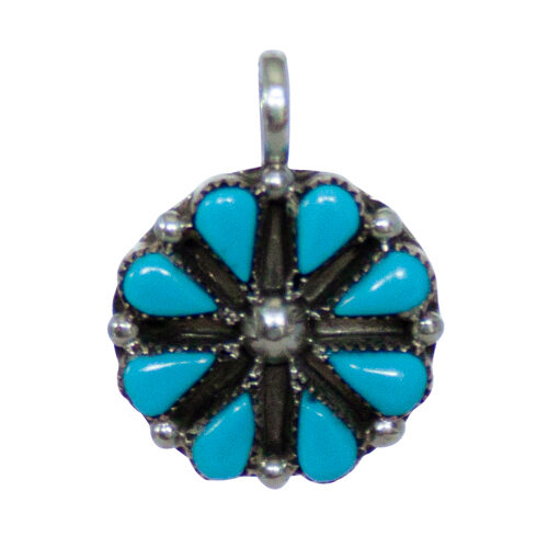 Turquoise Flower Pendant