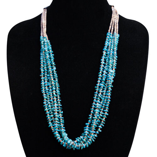 1930's Vintage Five-Strand Turquoise Necklace