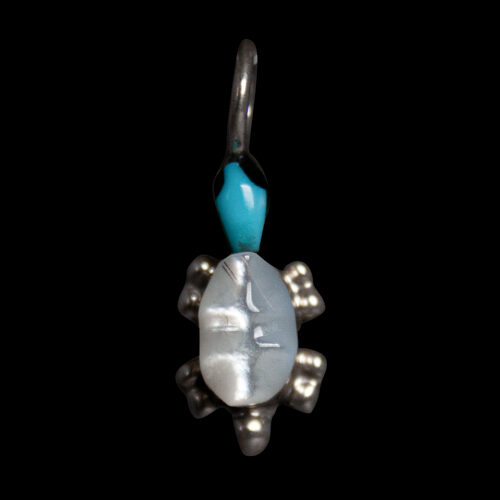 Pendentif Tortue Blanche Bleue