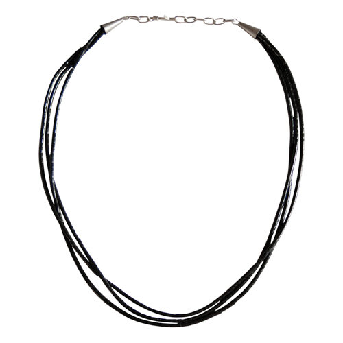 Frank Ortiz 3-Strand Jet Necklace