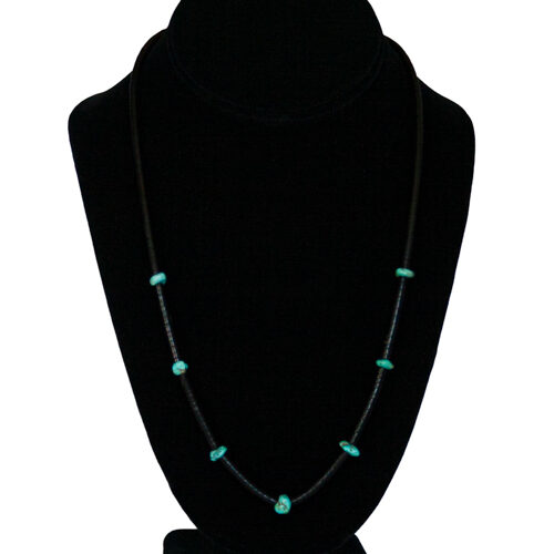 Collier Jais Accents Turquoise