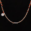 Long Coral Heishi Shell Necklace - Image 3
