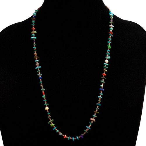 Long Collier Perles Multicolores