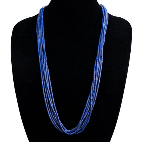 Long Six-Strand Lapis Lazuli Necklace
