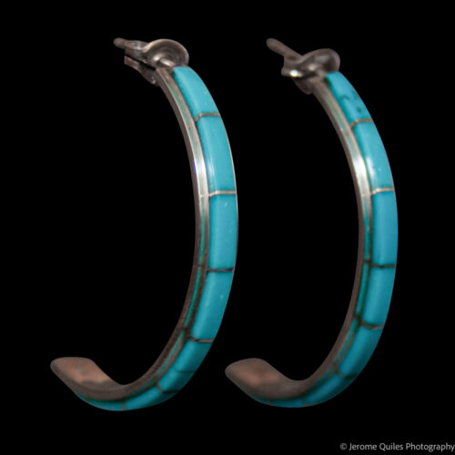 Native American Turquoise Earring Hoops