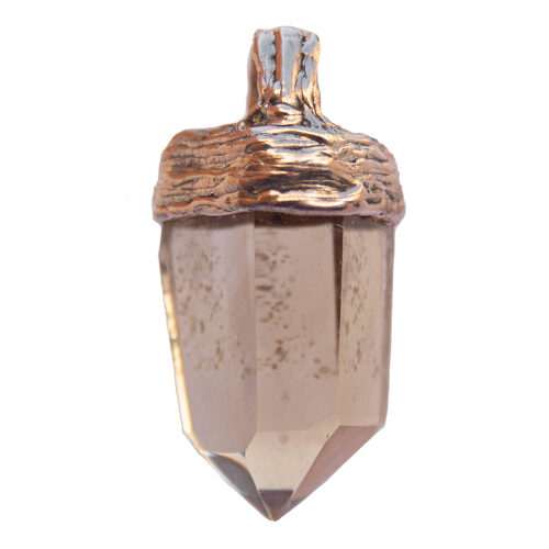 Natural Citrine Point Gold Pendant