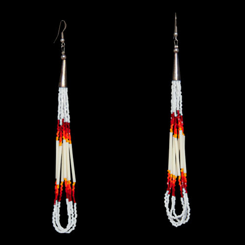 Boucles d'Oreilles Perlées Épines Porc-Épic