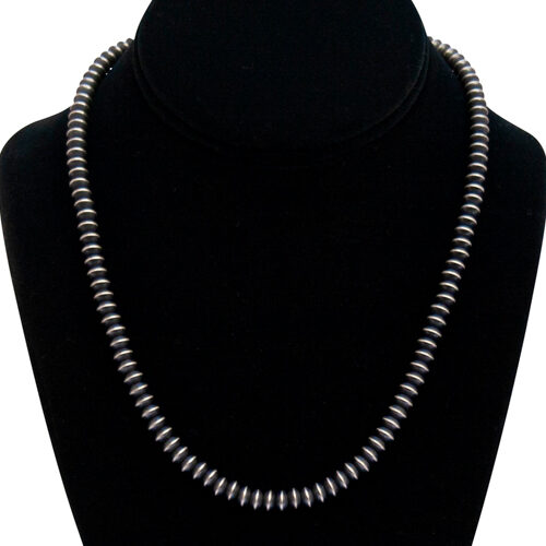 Traditional Navajo Silver Bead Necklace